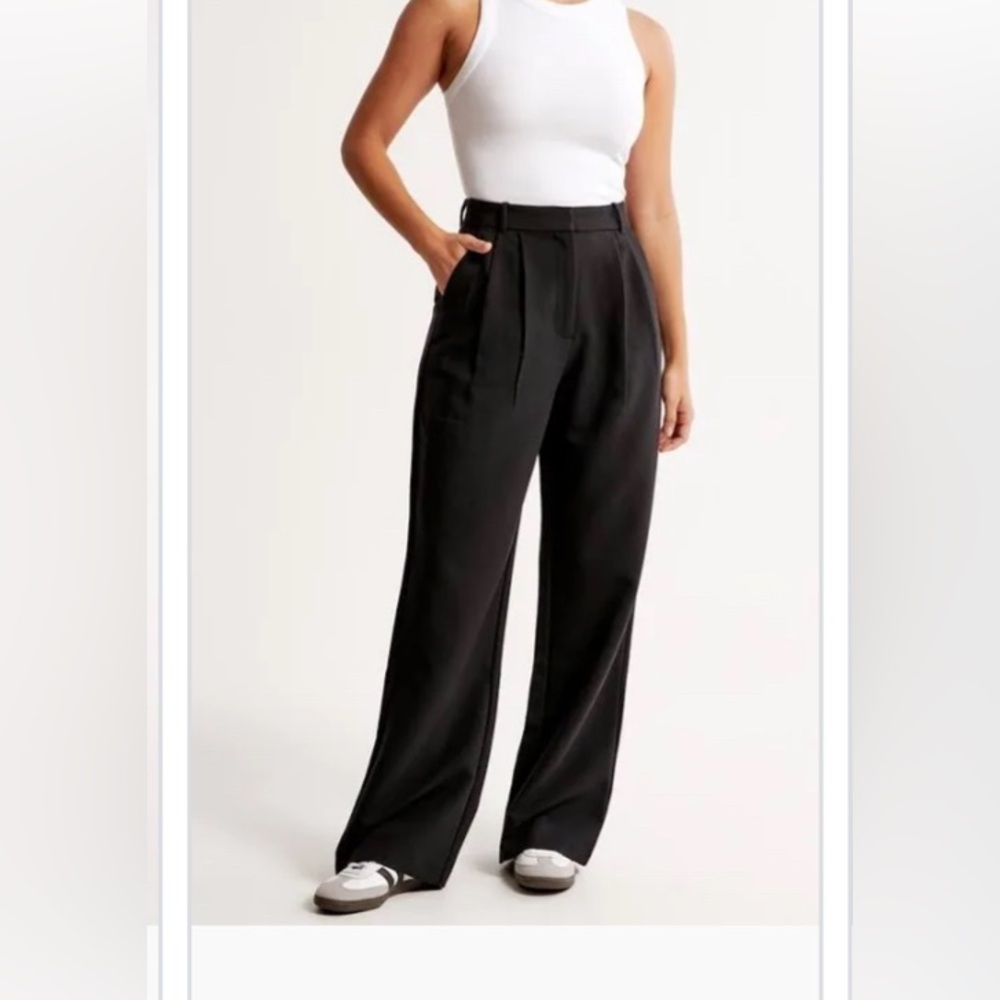 Abercrombie & Fitch Black Wide Leg Trousers